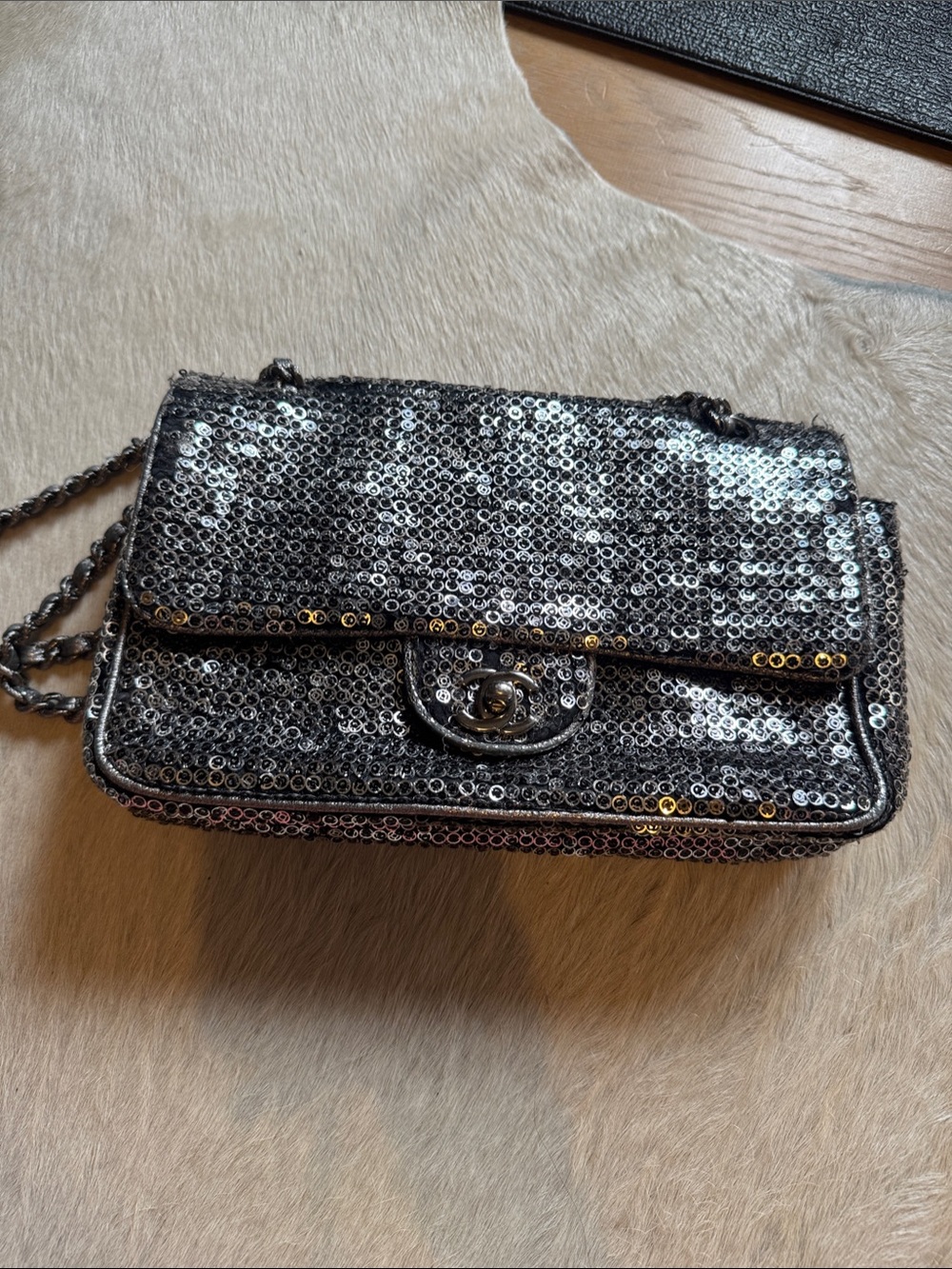 Chanel Sequin Chain Shoulder Bag